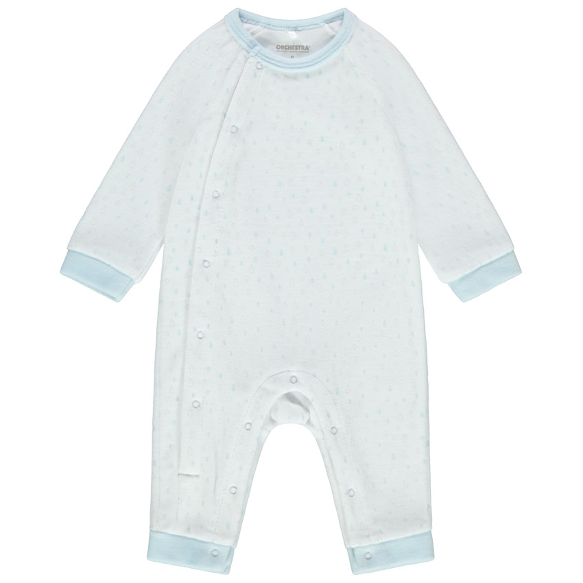 Combinaison longue en velours à pois all-over 