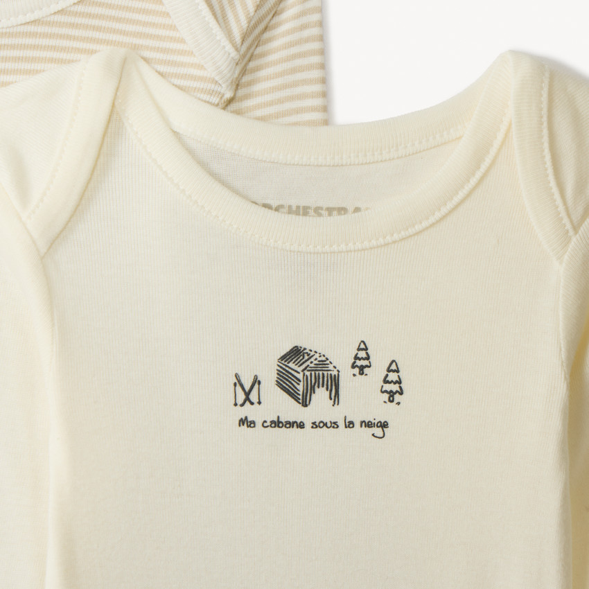 Σετ από 7 μακρυμάνικα bodies με σχέδιο σκι για μωρό 