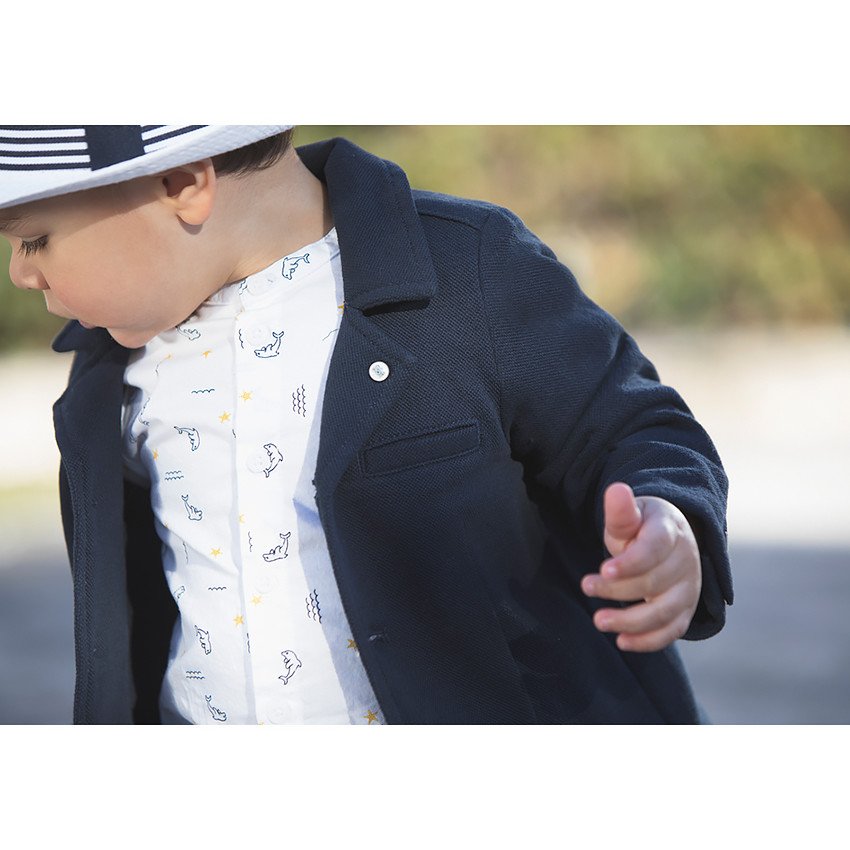 Blazer en toile uni de cérémonie pour bébé garçon 