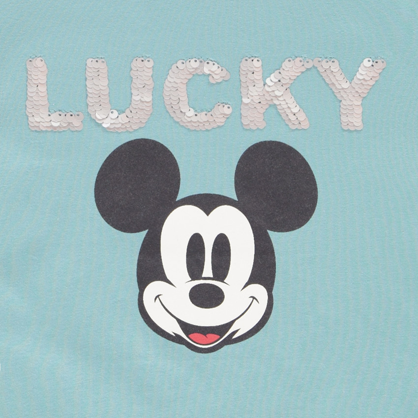 T-shirt manches courtes print Mickey Disney et sequins pour garçon Main T-shirt manches courtes print Mickey Disney et sequins pour garçon