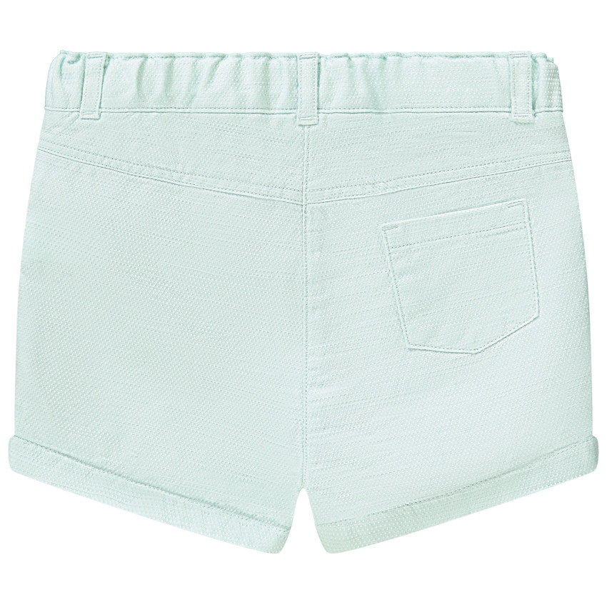 Σορτς μονόχρωμο υφασμάτινο φαντεζί με βολάν λεπτομέρειες για bebe κορίτσι  Additional Σορτς μονόχρωμο υφασμάτινο φαντεζί με βολάν λεπτομέρειες για bebe κορίτσι