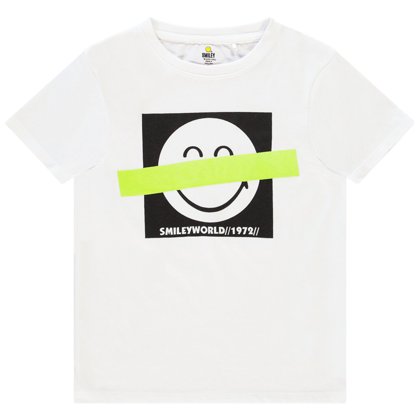 T-shirt κοντομάνικο με οργανικό βαμβάκι σχέδιο SmileyWorld για αγόρι Main T-shirt κοντομάνικο με οργανικό βαμβάκι σχέδιο SmileyWorld για αγόρι