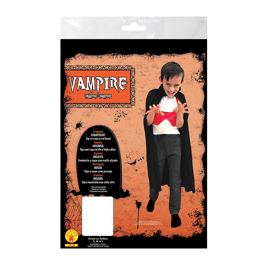 Αποκριάτικη στολή Βαμπίρ Μέγεθος S Μαύρο 