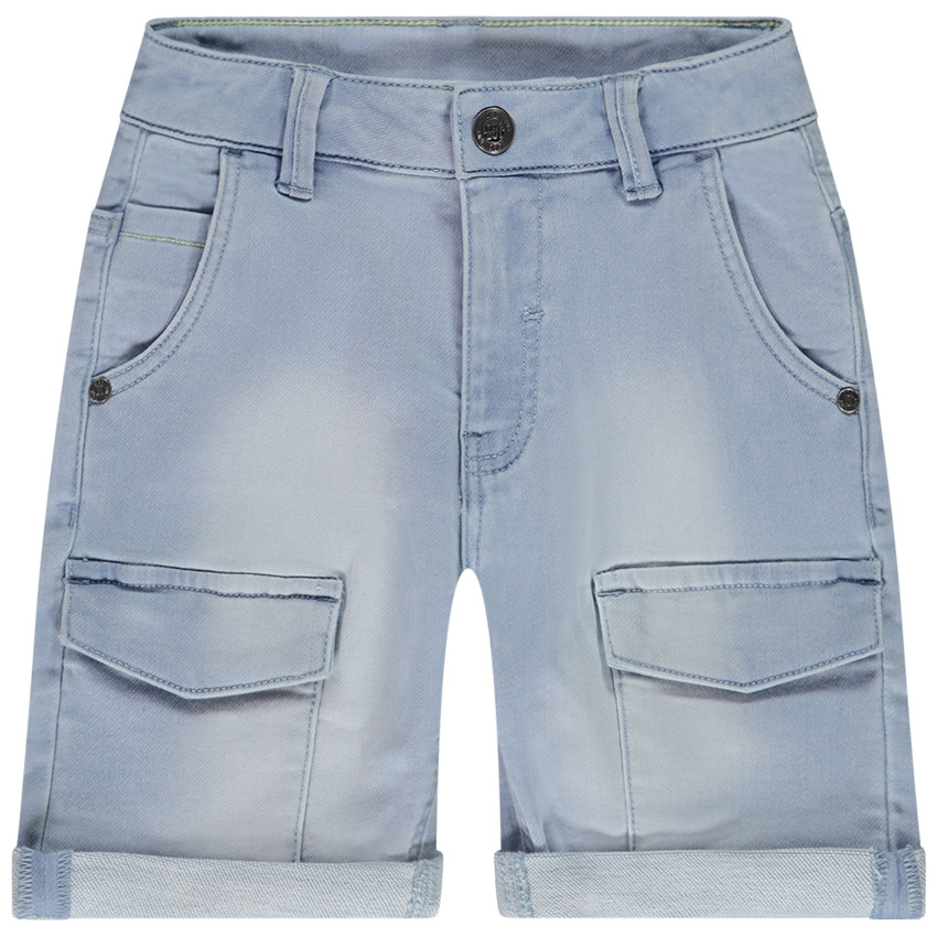 Βερμούδα effet jean délavé με τσέπες για αγόρι 