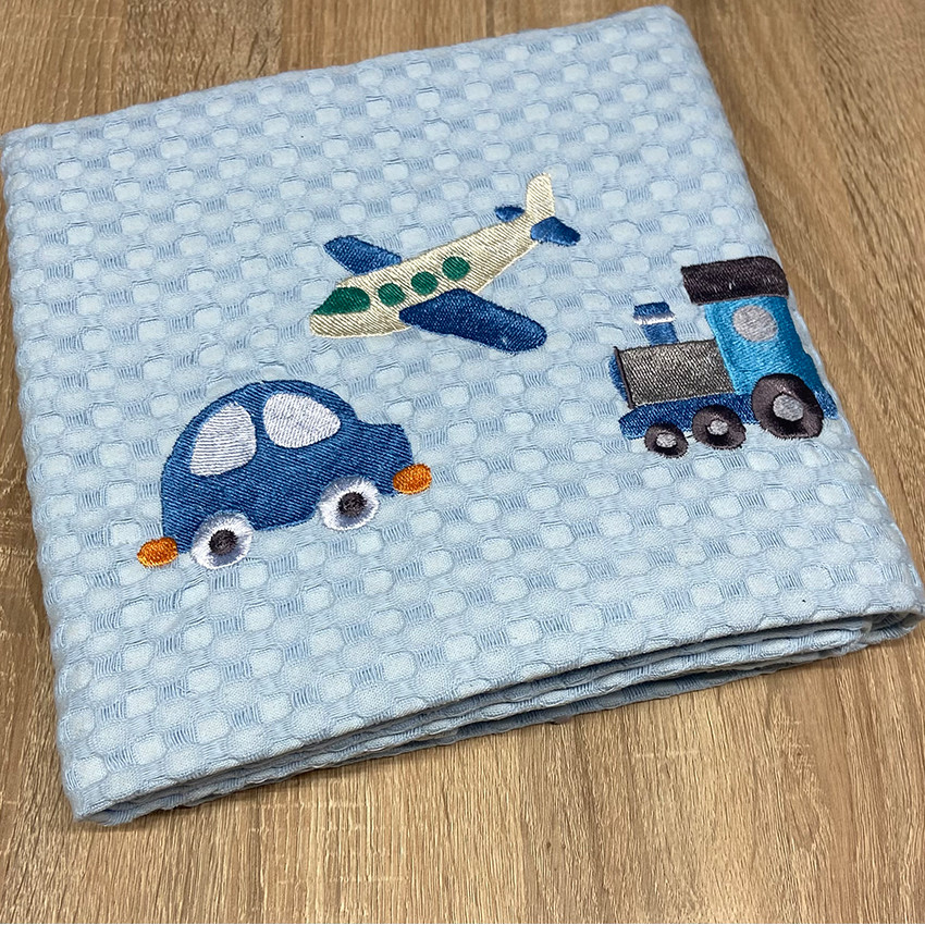 Πικέ Κουβέρτα Κούνιας 100*150 Μπλέ 