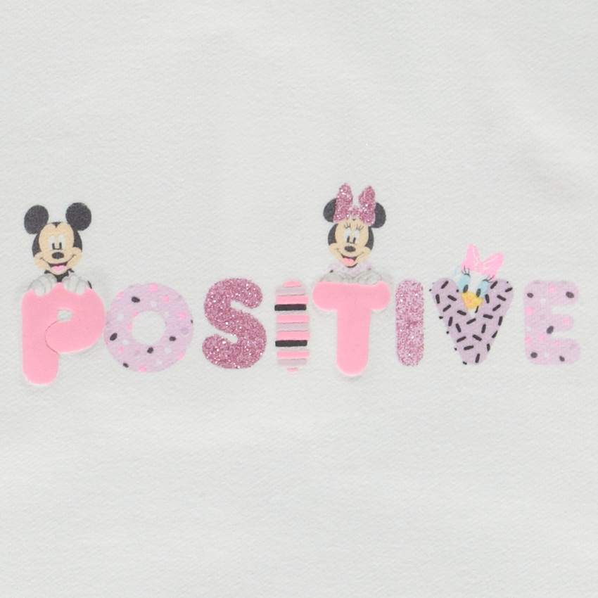 Φούτερ με puff print glitter Minnie Disney για bebe κορίτσι 