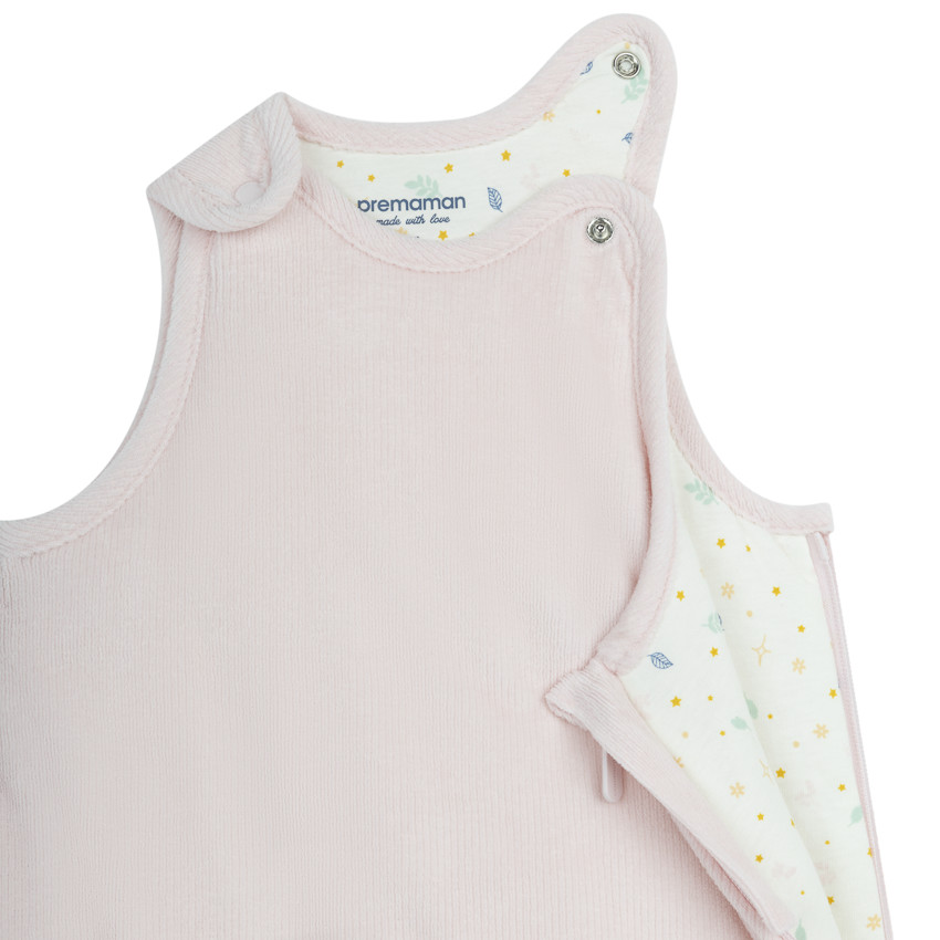 Gigoteuse sans manches T3 en velours côtelé TOG 3.5 rose 