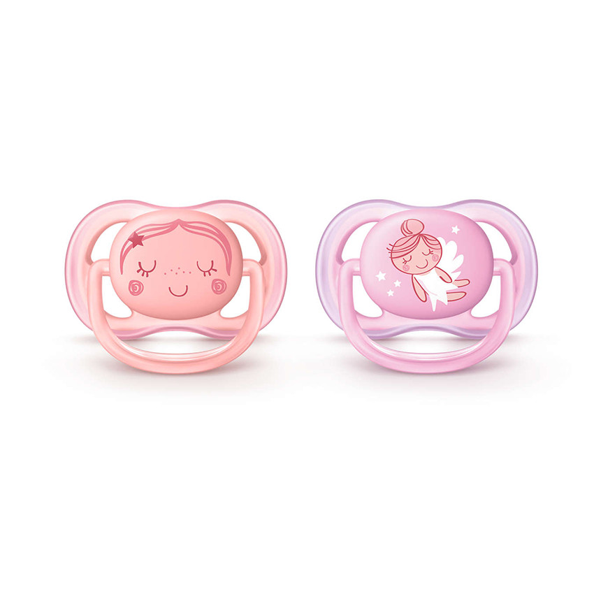   Σέτ από 2 ορθοδοντικές πιπίλες 6 μηνών  + Ultra air - Ρ