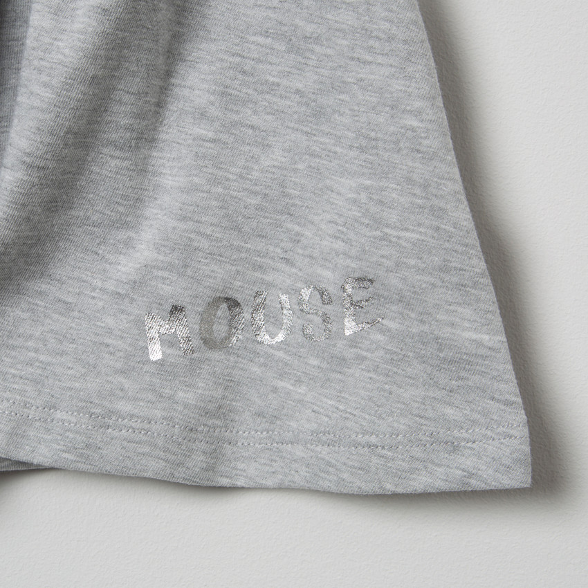 Φόρεμα με βολάν στα μανίκια και στάμπα τη Minnie της Disney 