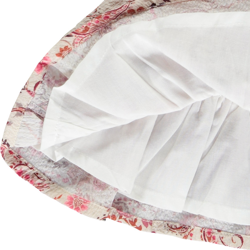 Φούστα με βολάν και σχέδιο κασμίρ για κορίτσι 