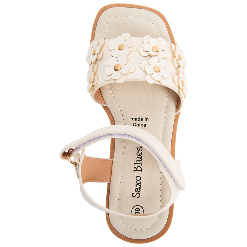 Σανδάλια με λουλούδια 3D και καρφίτσες για κορίτσι 