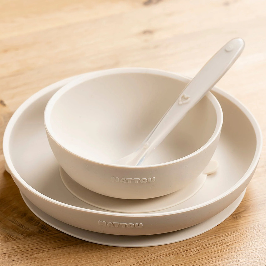 Set Repas enfant - Silicone - Argile - 3 pcs 