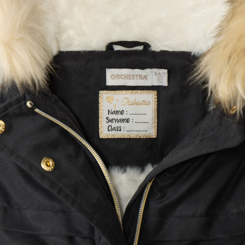 Πάρκα déperlante με επένδυση και κουκούλα effet γούνας για κορίτσι 