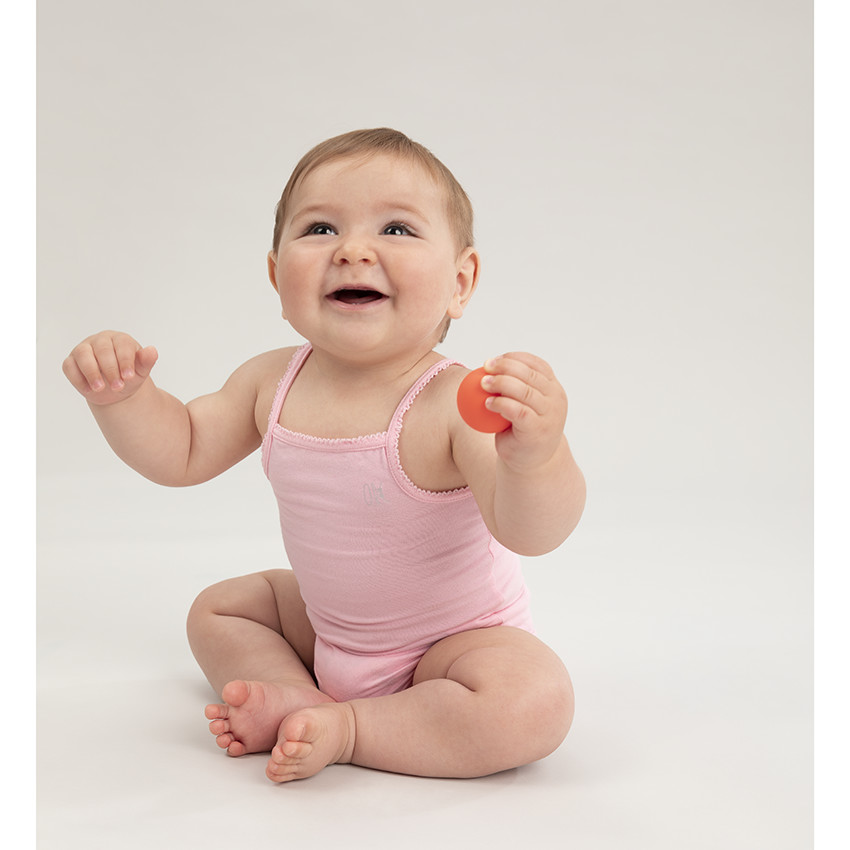 Σετ από 3 μονόχρωμα κορμάκια με τιράντες για κορίτσι 