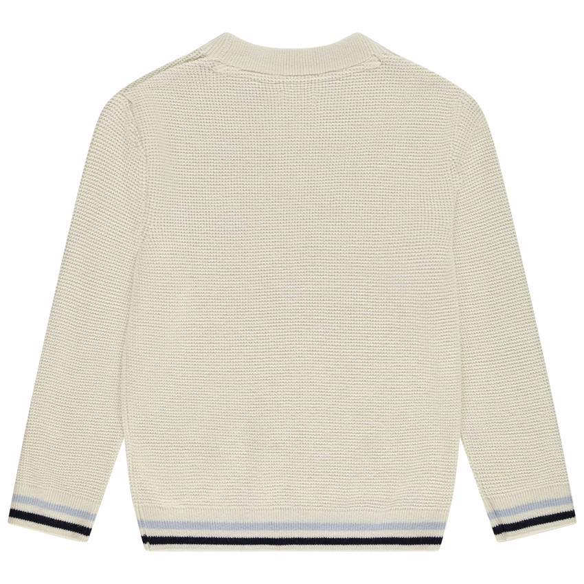 Πουλόβερ πλεκτό μονόχρωμο effet κηρήθρα για αγόρι 