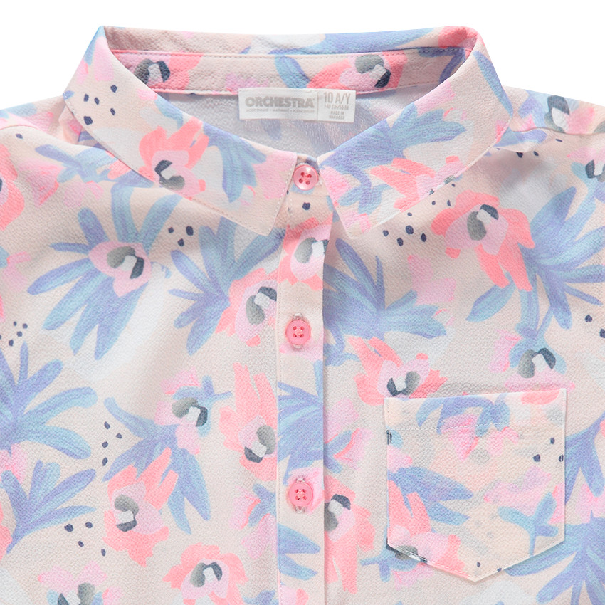 Παιδικά - Κοντομάνικο εμπριμέ πουκάμισο 