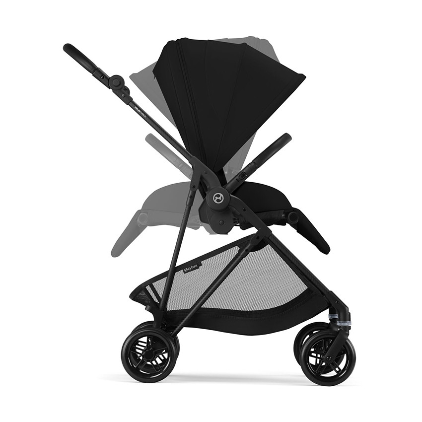 Poussette citadine ultralégère Melio carbon/magic black 