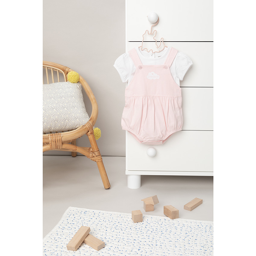 Σέτ κοντομάνικου μπλουζιού και σαλοπέτας από βαμβάκι 