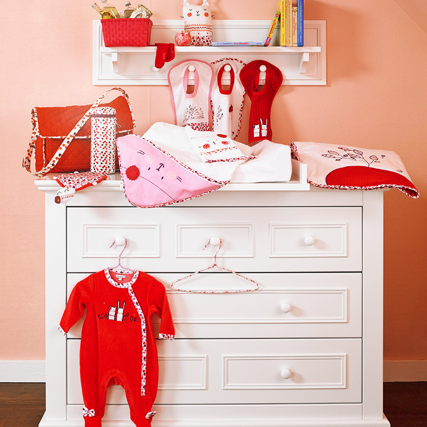 Set de 3 bavoirs en coton à encolure élastiquée  