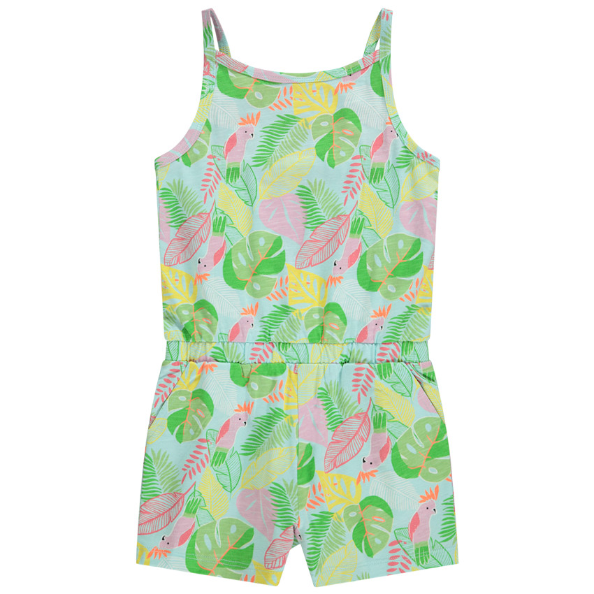 Κομπιζόν jersey slub με φαντεζί σχέδιο για κορίτσι 