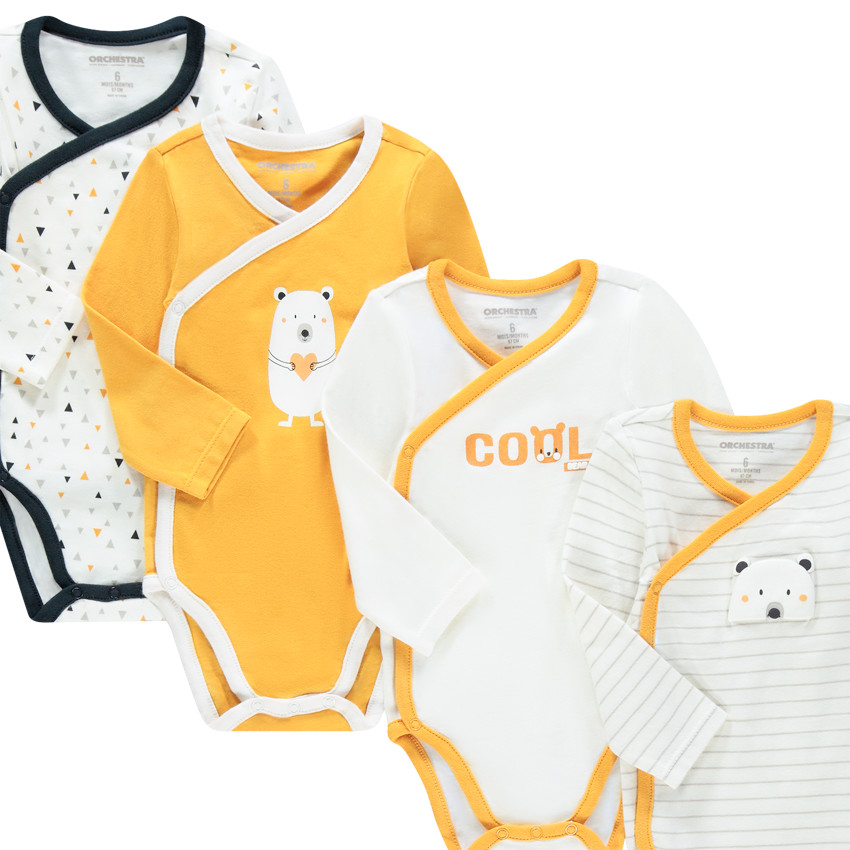Lot de 7 bodies manches longues motif ourson 