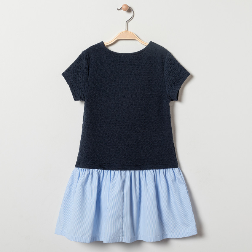 Φόρεμα molleton φαντεζί effet 2 σε 1 για κορίτσι 