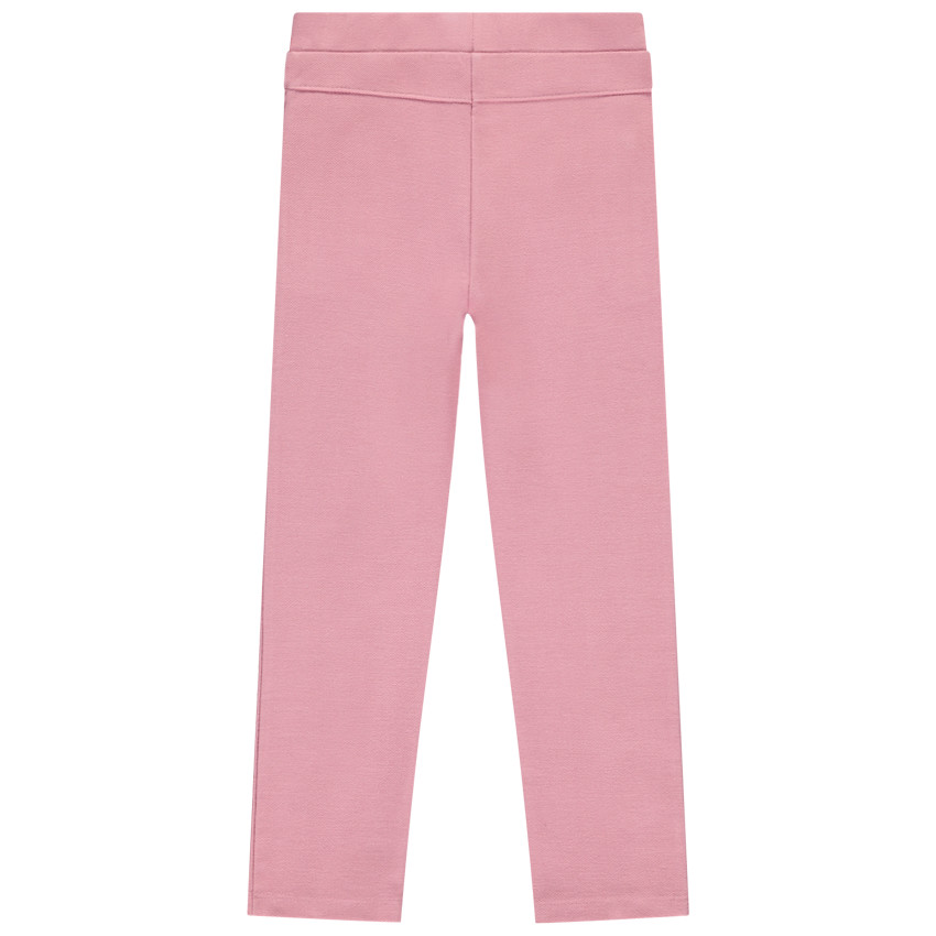 Jegging μονόχρωμο με τσέπες φερμουάρ για κορίτσι 