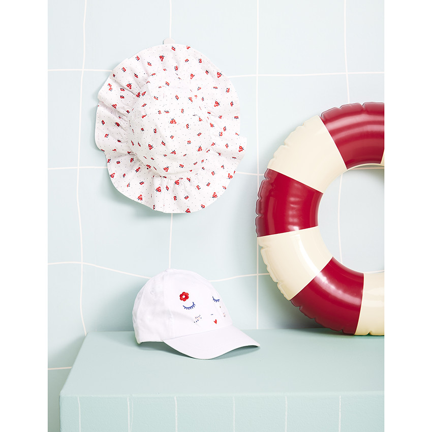 Καπέλο print και κεντημένο για bebe κορίτσι 