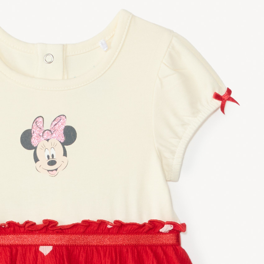 Φόρεμα 2 σε 1 με κοντά μανίκια Minnie Disney για κοριτσάκι. 