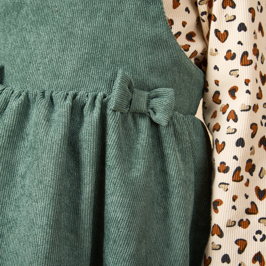 Αμάνικο κοντό φόρεμα σε βελουτέ ύφασμα για κορίτσι 