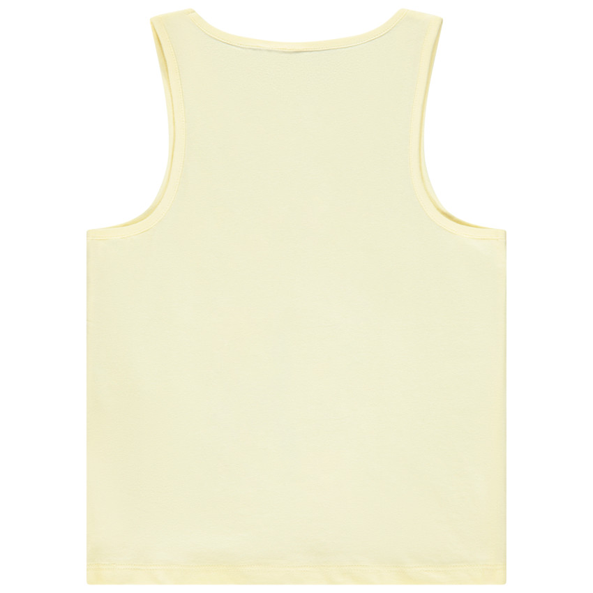 Μπλουζάκι αμάνικο με φαντεζί πλεκτά σχέδια για κορίτσι 