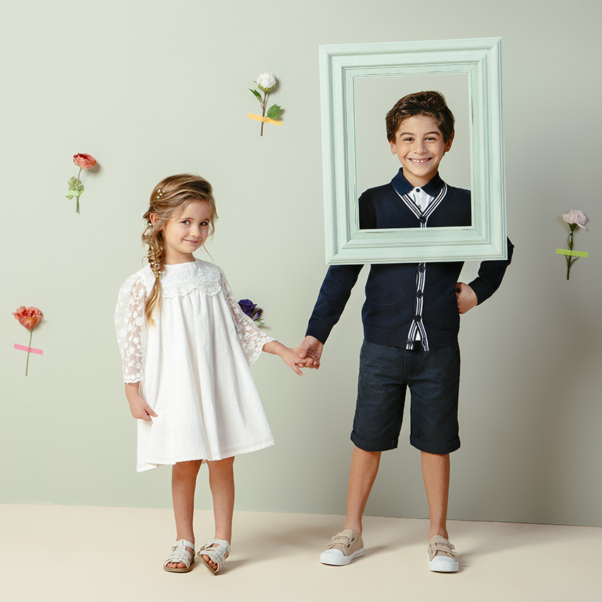 Polo κοντομάνικο μονόχρωμο με λεπτομέρειες chambray 