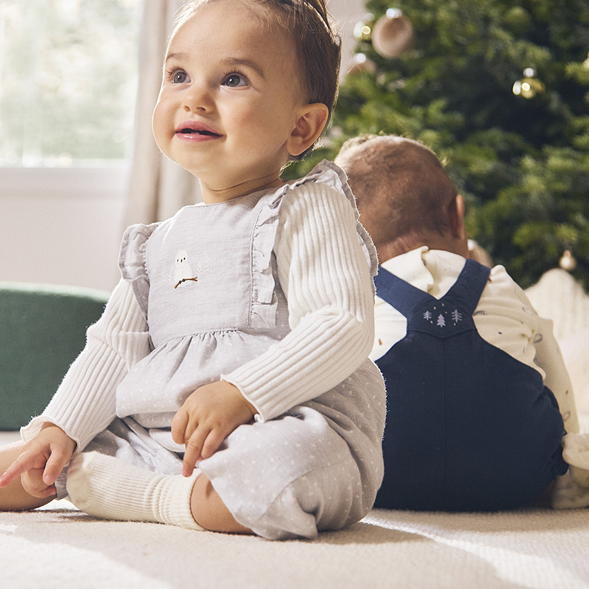 Σέτ μπλούζα μακρυμάνικη + σαλόπετα για μωρό κορίτσι 