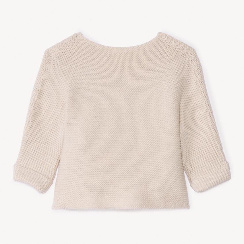 Μπλούζα μονόχρωμη από πλέξη mousse για μωρό 