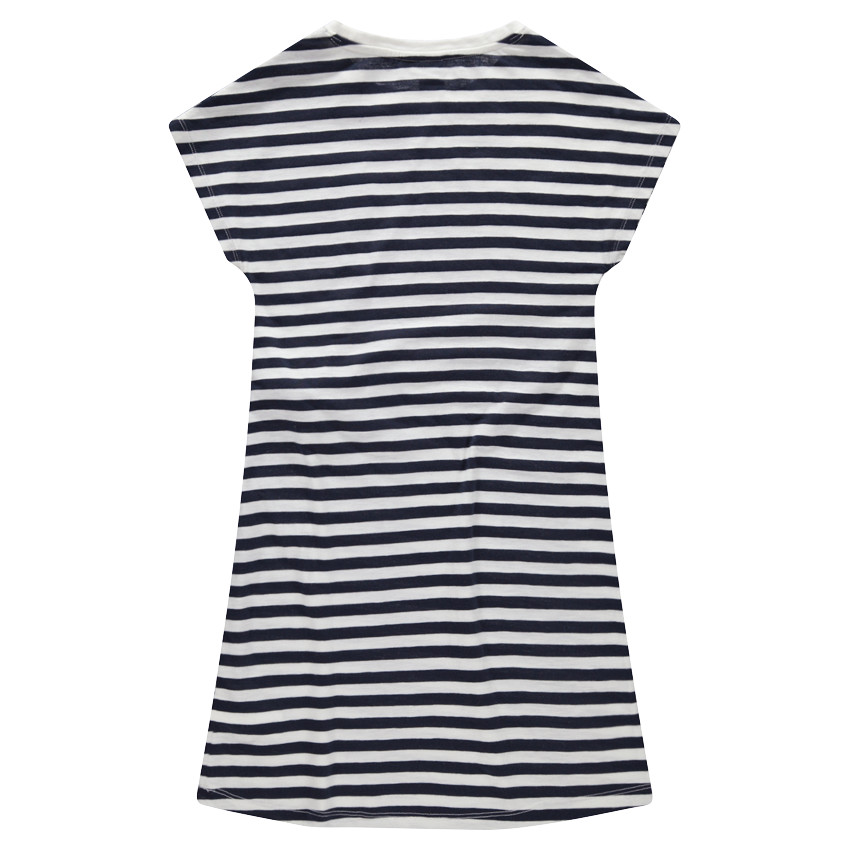Παιδικά - Κοντομάνικο ριγέ φόρεμα με σήματα ©Smiley 