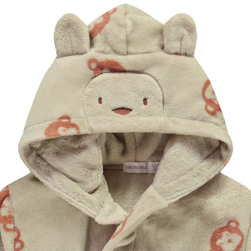 Φόρεμα ρόμπα από sherpa με σχέδιο πιθήκων για αγόρι 