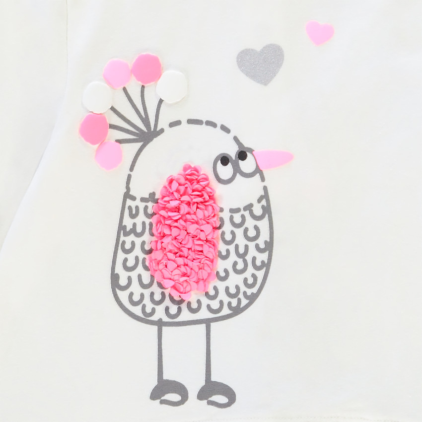 Τουνίκ μακρυμάνικο σχέδιο Πουλί για bebe κορίτσι 