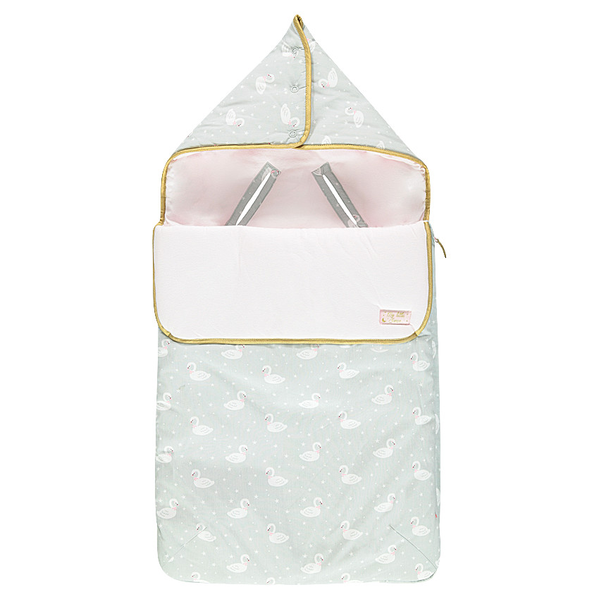 Εμπριμέ υπνόσακος με μοτίβο κύκνους 