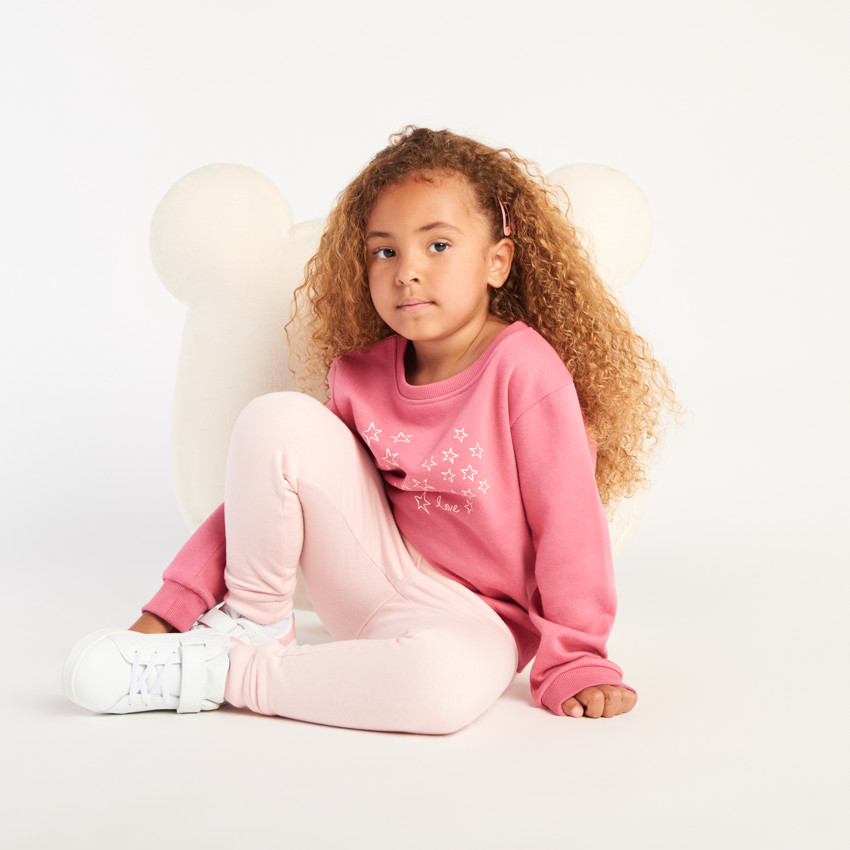 Φούτερ molleton με φαντεζί σχέδιο για κορίτσι 