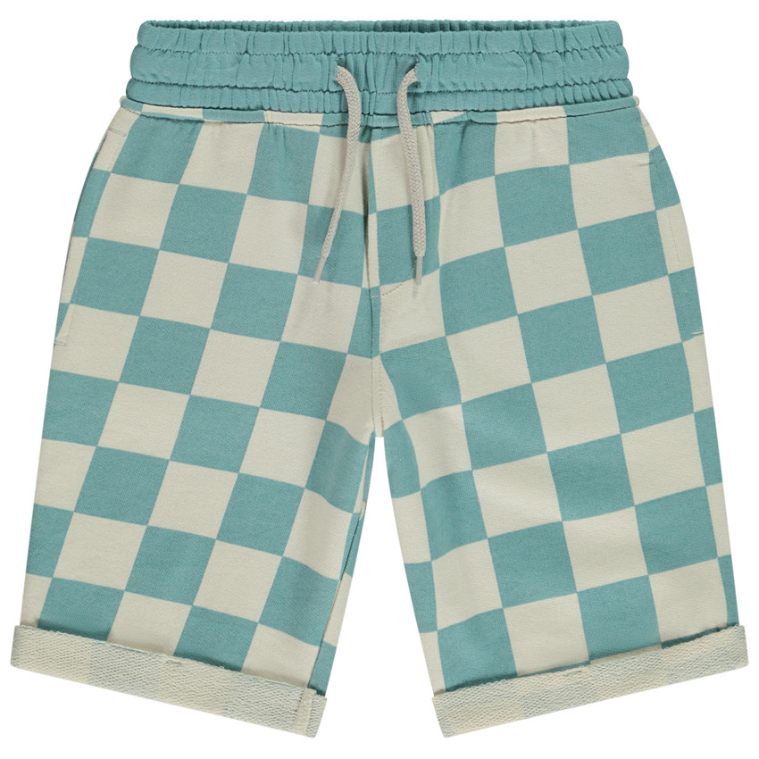 Βερμούδα από φούτερ με σχέδιο καρό για αγόρι 