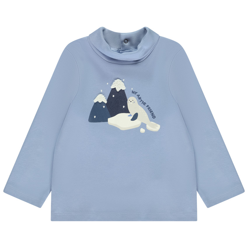 Αμάνικο πλεκτό μπλουζάκι με σχέδιο Αρκτικής για μωρό αγόρι 