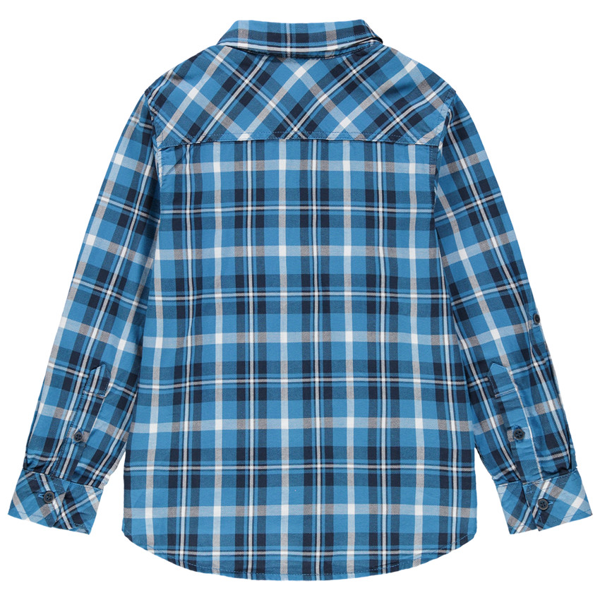 Μακρυμάνικο καρό πουκάμισο με τσέπη στο στήθος 