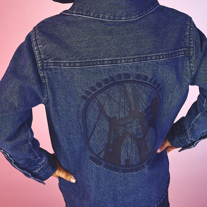 Surchemise en denim brodé et capuche amovible pour garçon  Additional Surchemise en denim brodé et capuche amovible pour garçon