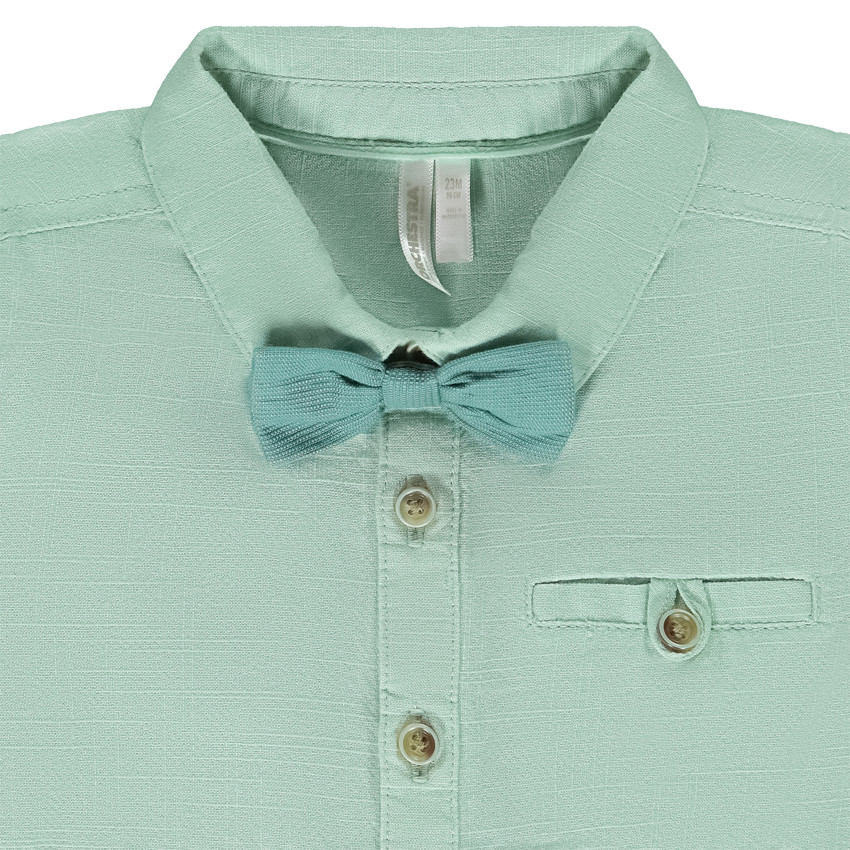 "Σέτ 2 τμχ. πουκάμισο με παπιγιόν + βερμούδα για bebe αγόρι" 