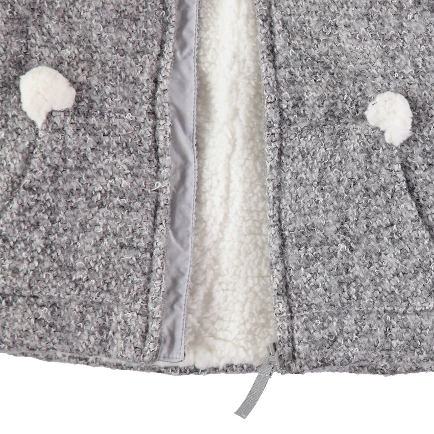 Ζακέτα με κουκούλα και επένδυση από sherpa  