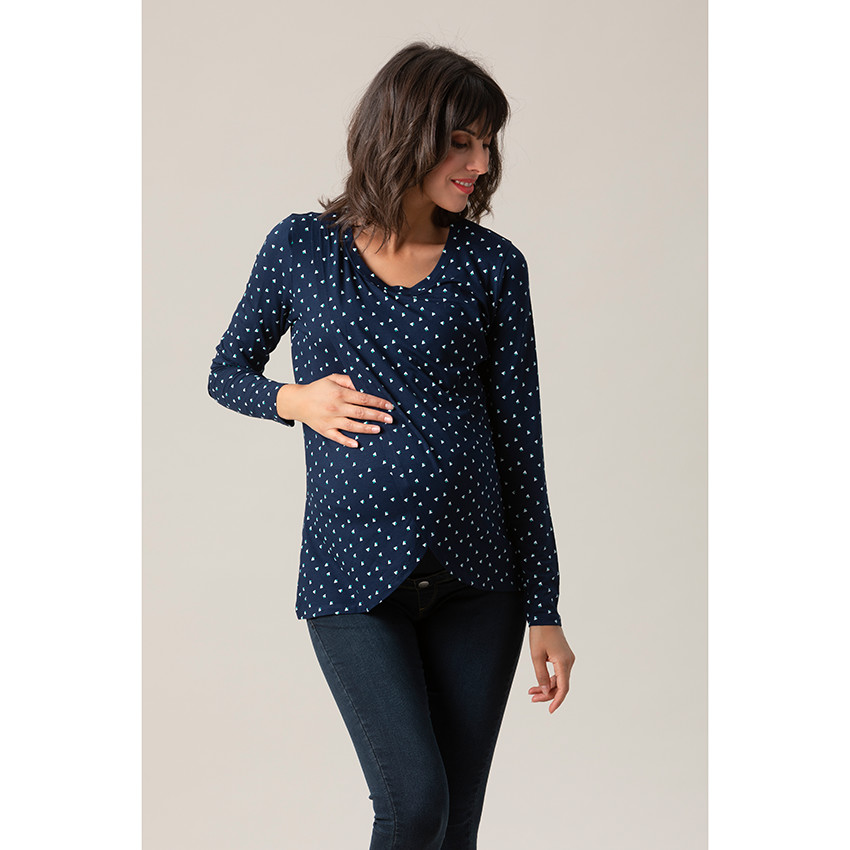 Μακρυμάνικη τουνίκ με γεωμετρικό μοτίβο σε όλη την επιφάνεια 