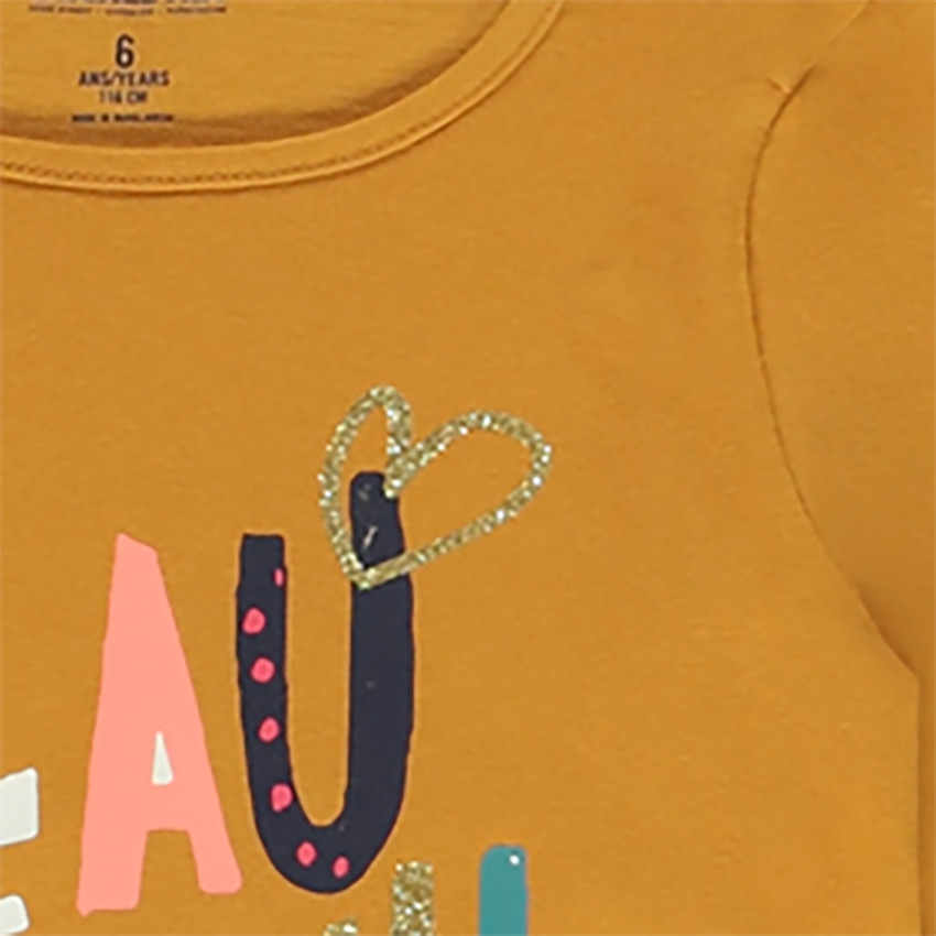 T-shirt μακρυμάνικο jersey σχέδιο φαντεζί για κορίτσι Main T-shirt μακρυμάνικο jersey σχέδιο φαντεζί για κορίτσι