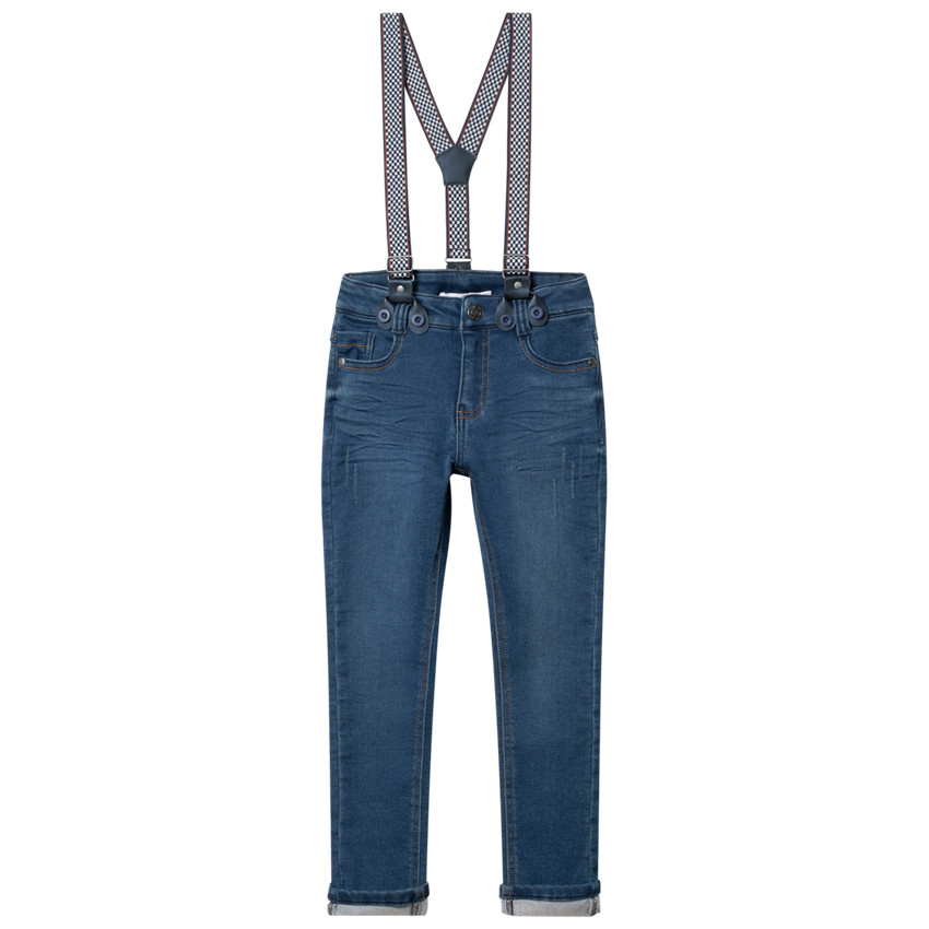 Jean effet used με αφαιρούμενες τιράντες  Additional Jean effet used με αφαιρούμενες τιράντες
