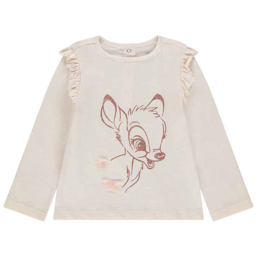 T-shirt manches longues en coton bio print Bambi à paillettes  Additional T-shirt manches longues en coton bio print Bambi à paillettes