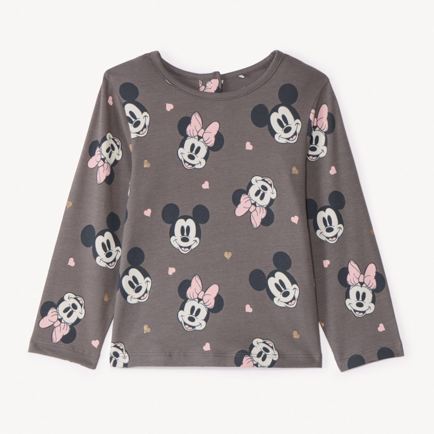 T-shirt manches longues imprimé Minnie Disney pour bébé fille  